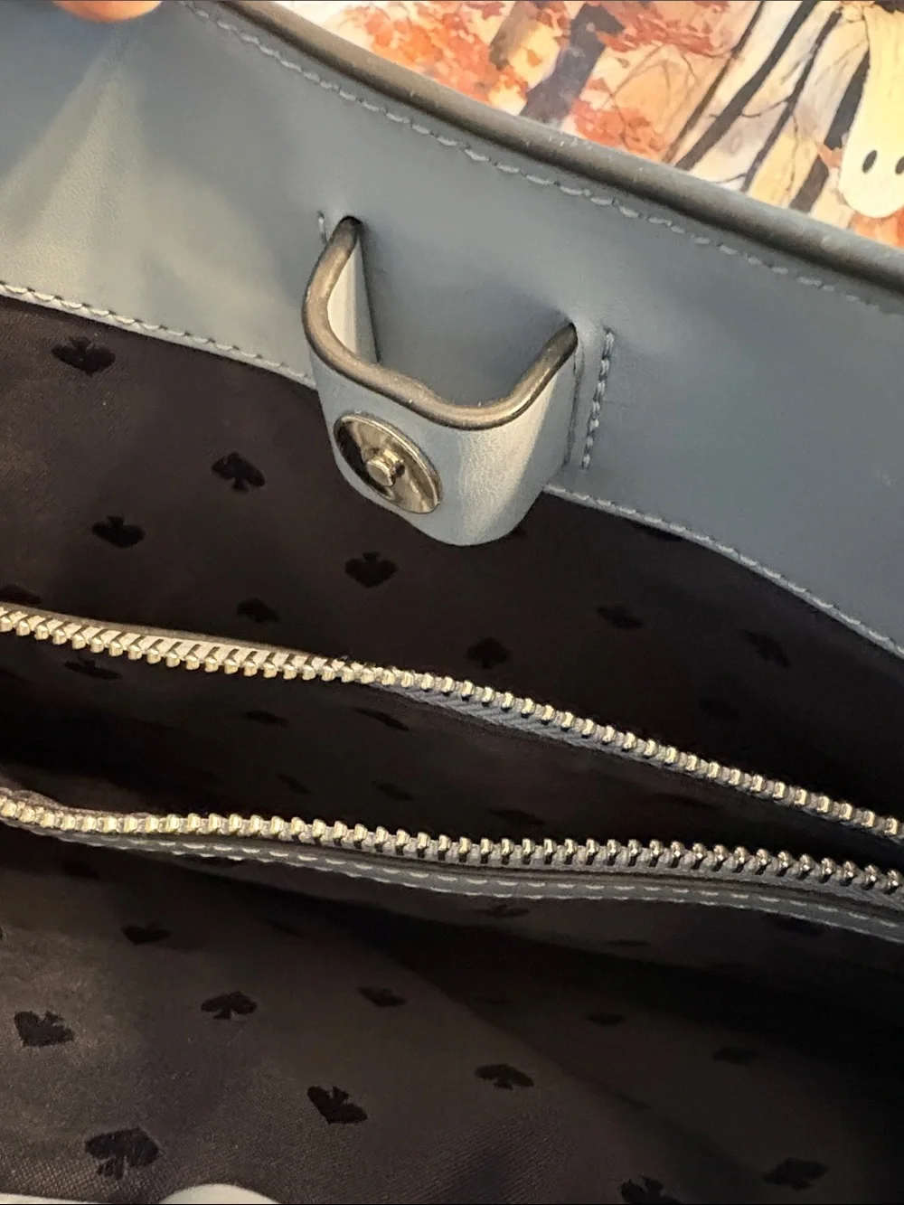 kate spade Light Blue Pebbled Leather Small Shoulder Bag
